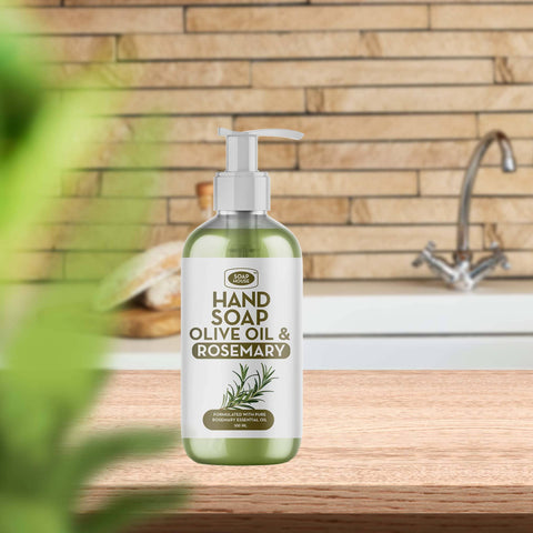 Savon á mains | Huile d'olive et romarin (Boîte de 4)