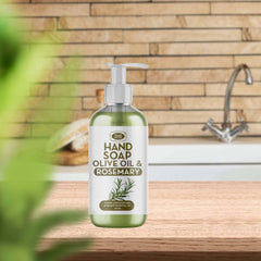 Savon á mains | Huile d'olive et romarin (Boîte de 4)